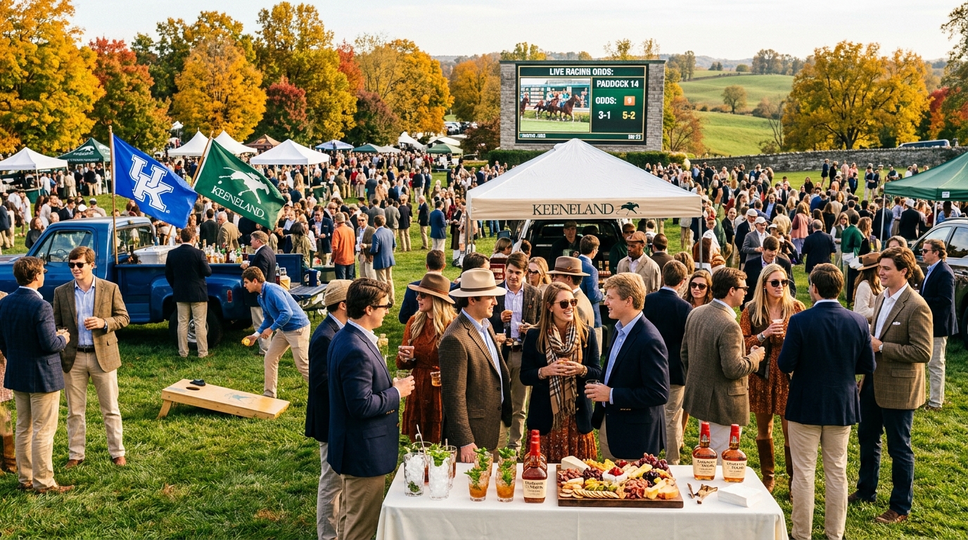 Tailgating on The Hill at Keeneland Race Course on a crisp October Saturday