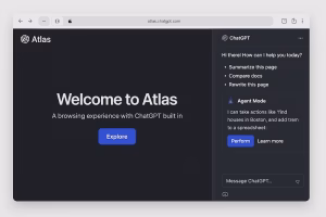 ChatGPT Atlas Homepage Interface